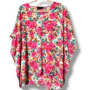 Meritt women’s size small Caramela multicolor floral pullover blouse new